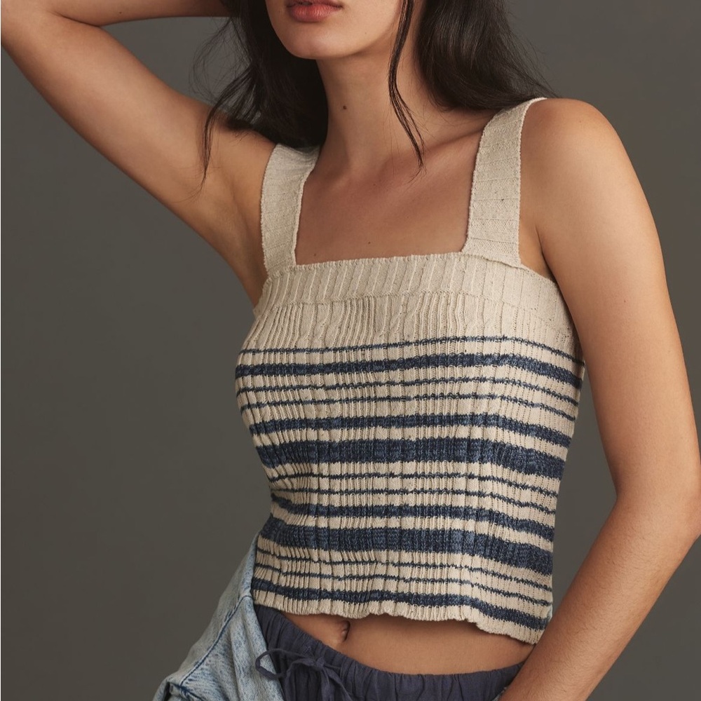 NWT Anthropologie Pilcro Square Neck Sweater Tank